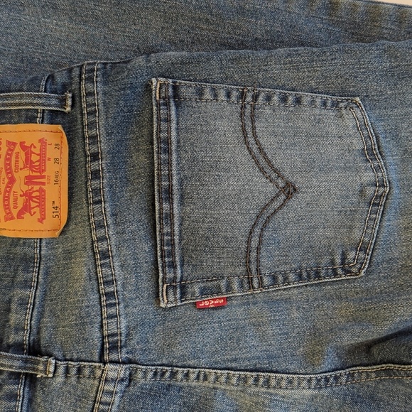 Levi's 514 Straight Distressed Jeans 16 Regular W28 x L28 Blue - Picture 11 of 16